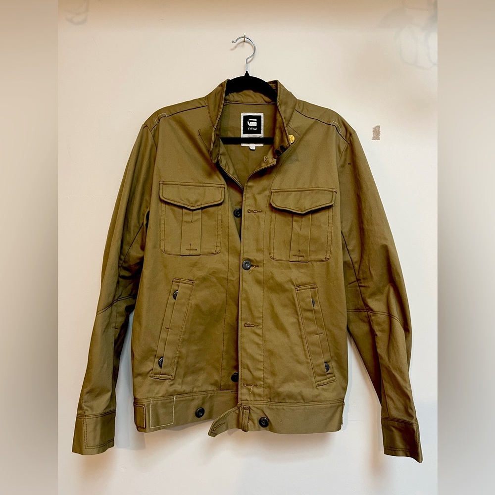 G-Star RAW Men's Military Style Tan Jacket in LARGE